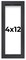 Panoramic Shadow Box 3/4" Depth Black Picture Frame - UV Acrylic, Backing, Hanging Hardware